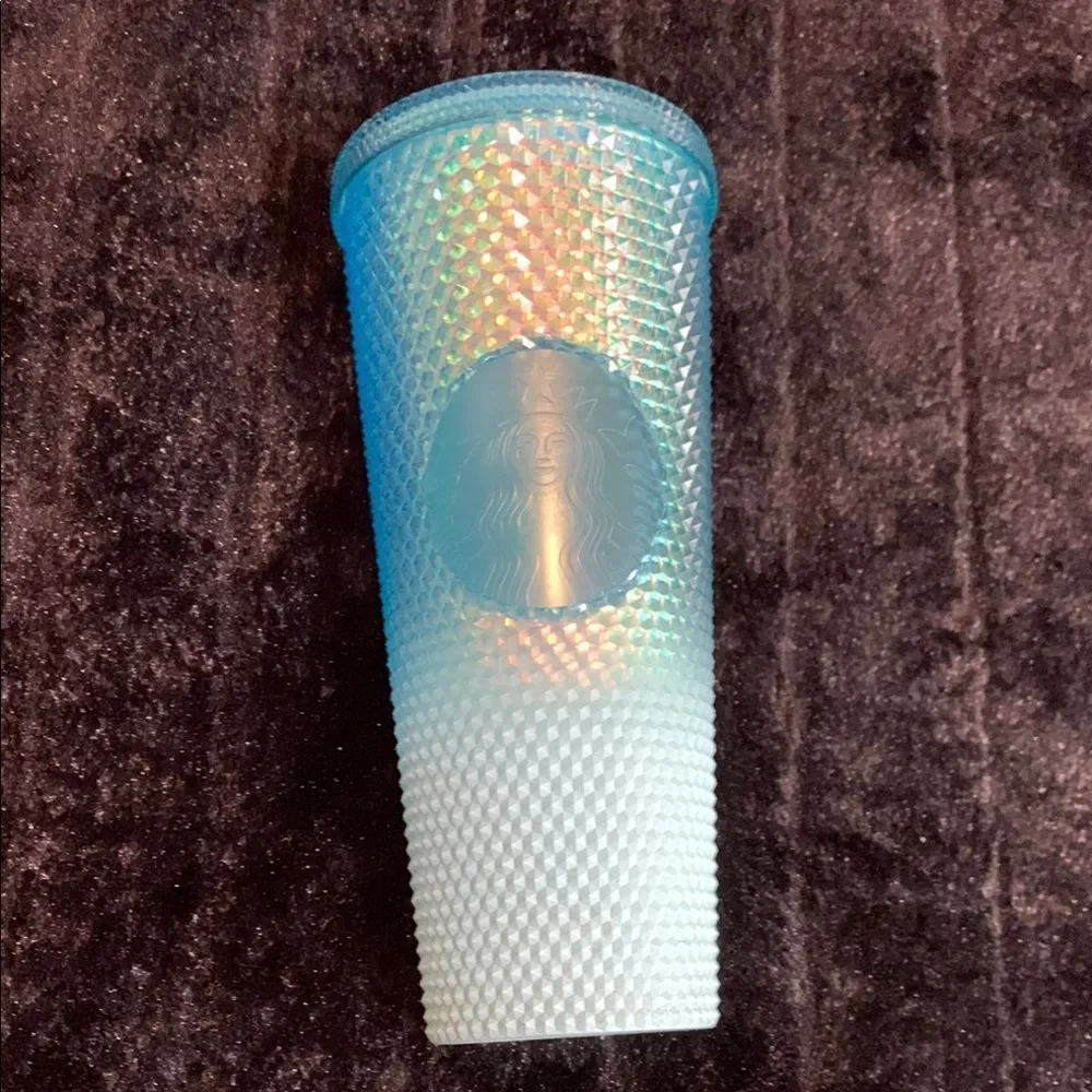 Starbucks Winter 2023 Glacier Blue Ombre GRADIENT Studded Tumbler Cold Cup 24 oz